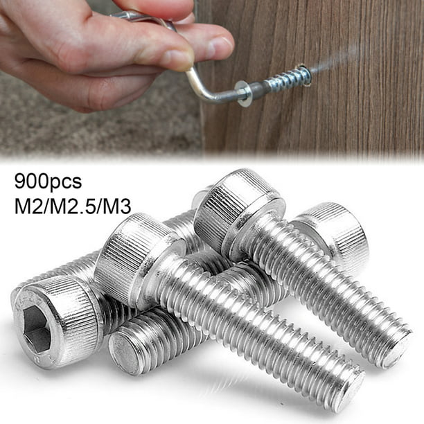 M2.5 Button Head Screws with Hex Nuts & Washers Stainless Steel Socket Bolts